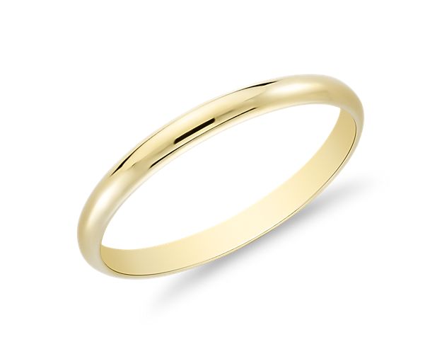 Classic Wedding Ring in 18k Yellow Gold (2mm)