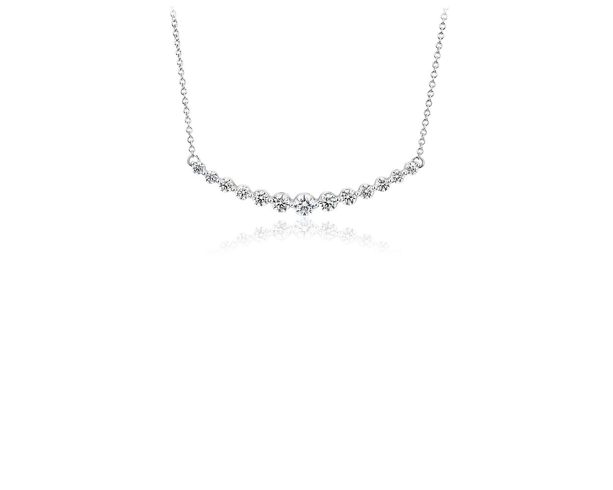 HKG | Golden Curve Center Bar Diamond Necklace 18kt – LVNA By Drake Dustin