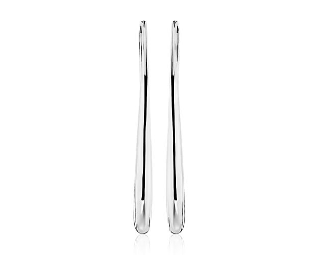 Distinctly stylish, these unique sterling silver earrings feature a modern design sure to make a statement.