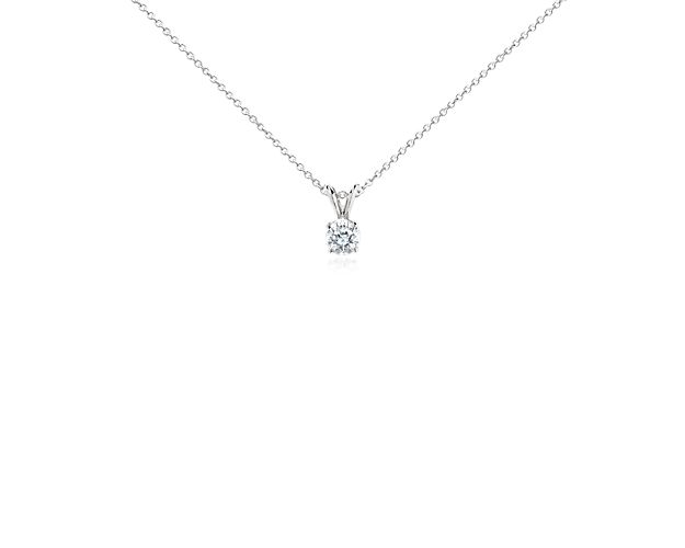 Diamond Solitaire Pendant in Platinum (3/4 ct. tw.)