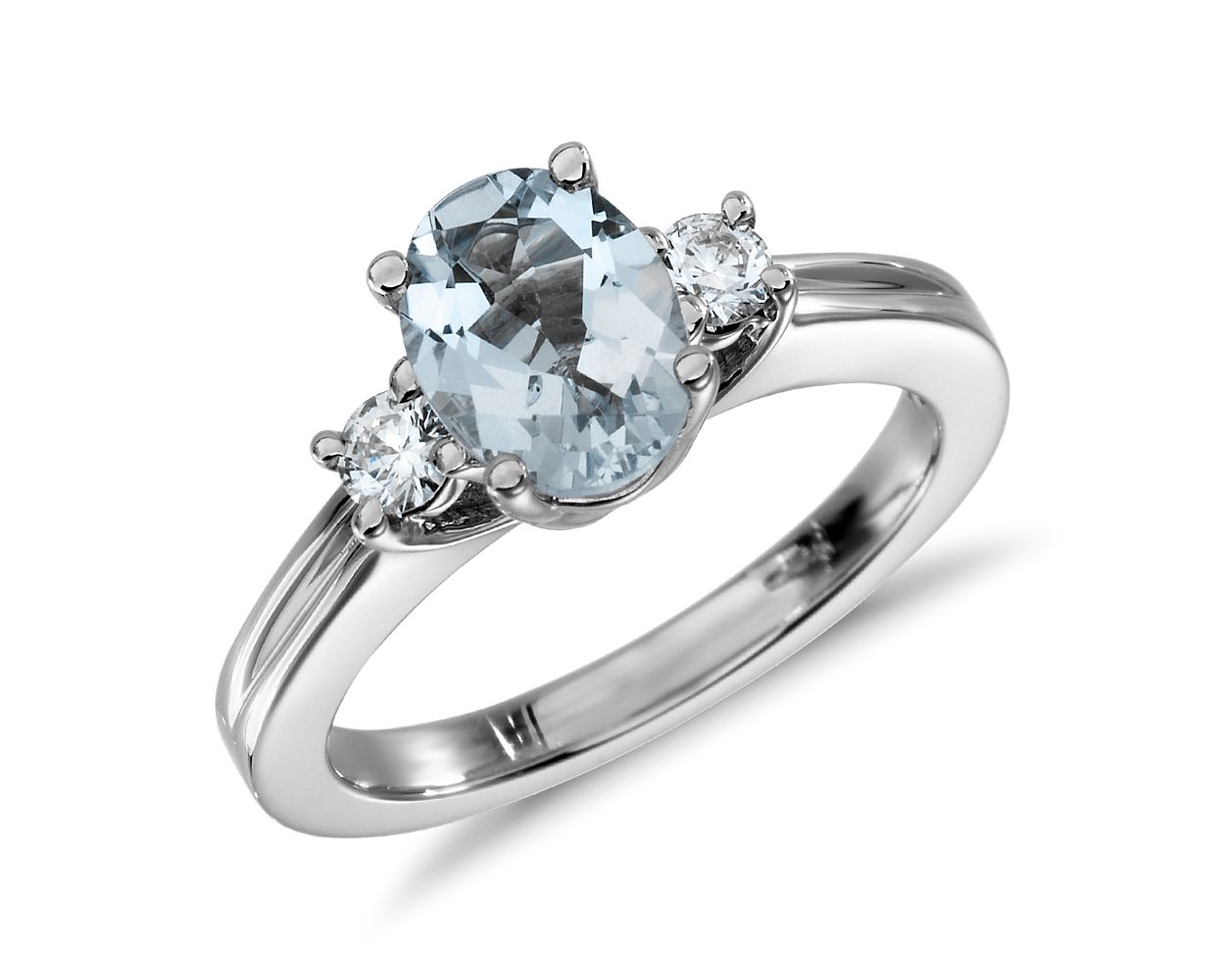 Amazon.com: Gin & Grace 14K White Gold Genuine Aquamarine Ring with  Diamonds for women | Ethically, authentically & organically sourced  (Oval-cut) shaped Aquamarine hand-crafted jewelry for her | Aquamarine Ring  for women: