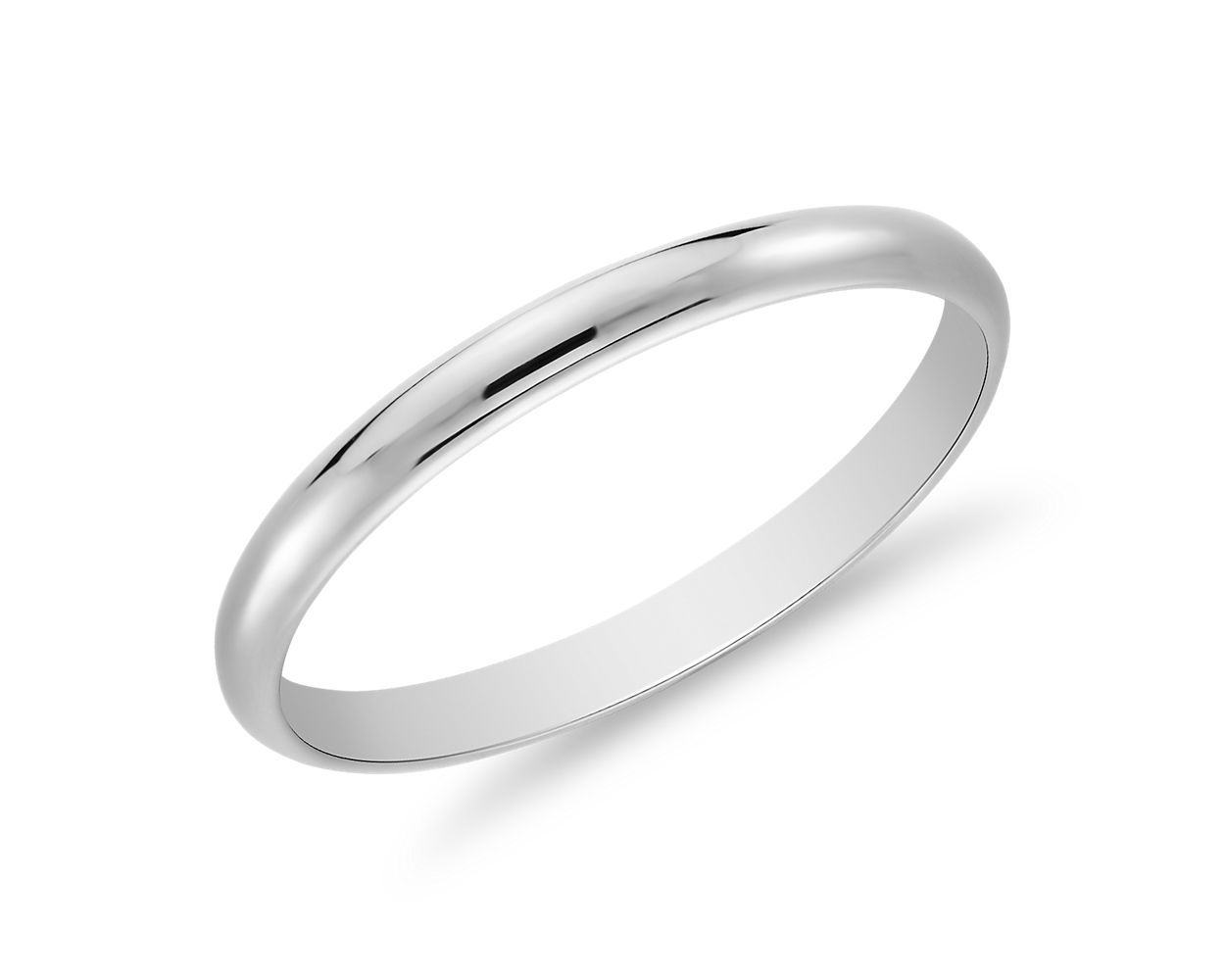 Classic Wedding Ring in 14k White Gold (2mm)