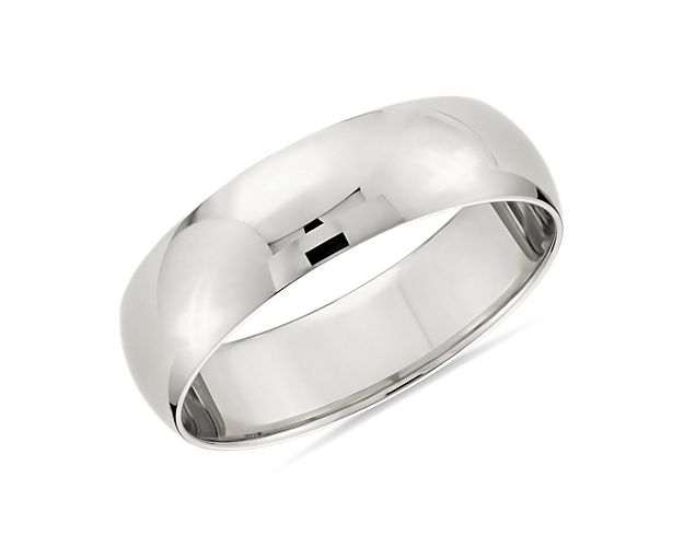 Classic Wedding Ring in 14k White Gold (6mm)