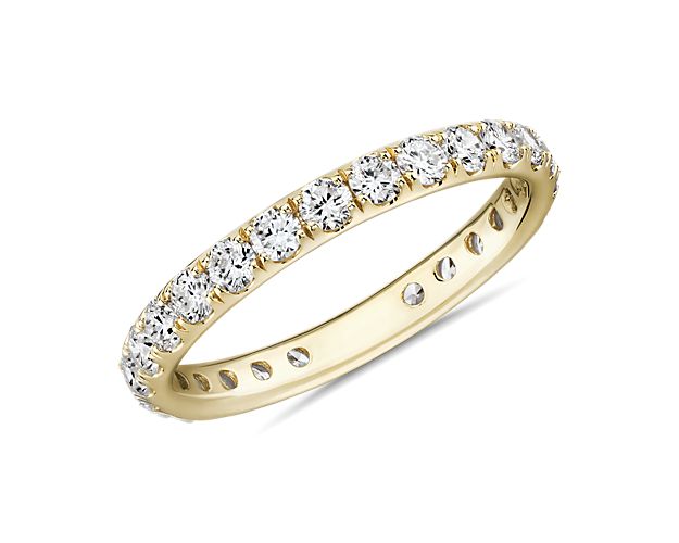 Riviera Pavé Diamond Eternity Ring in 18k Yellow Gold (1 ct. tw.)