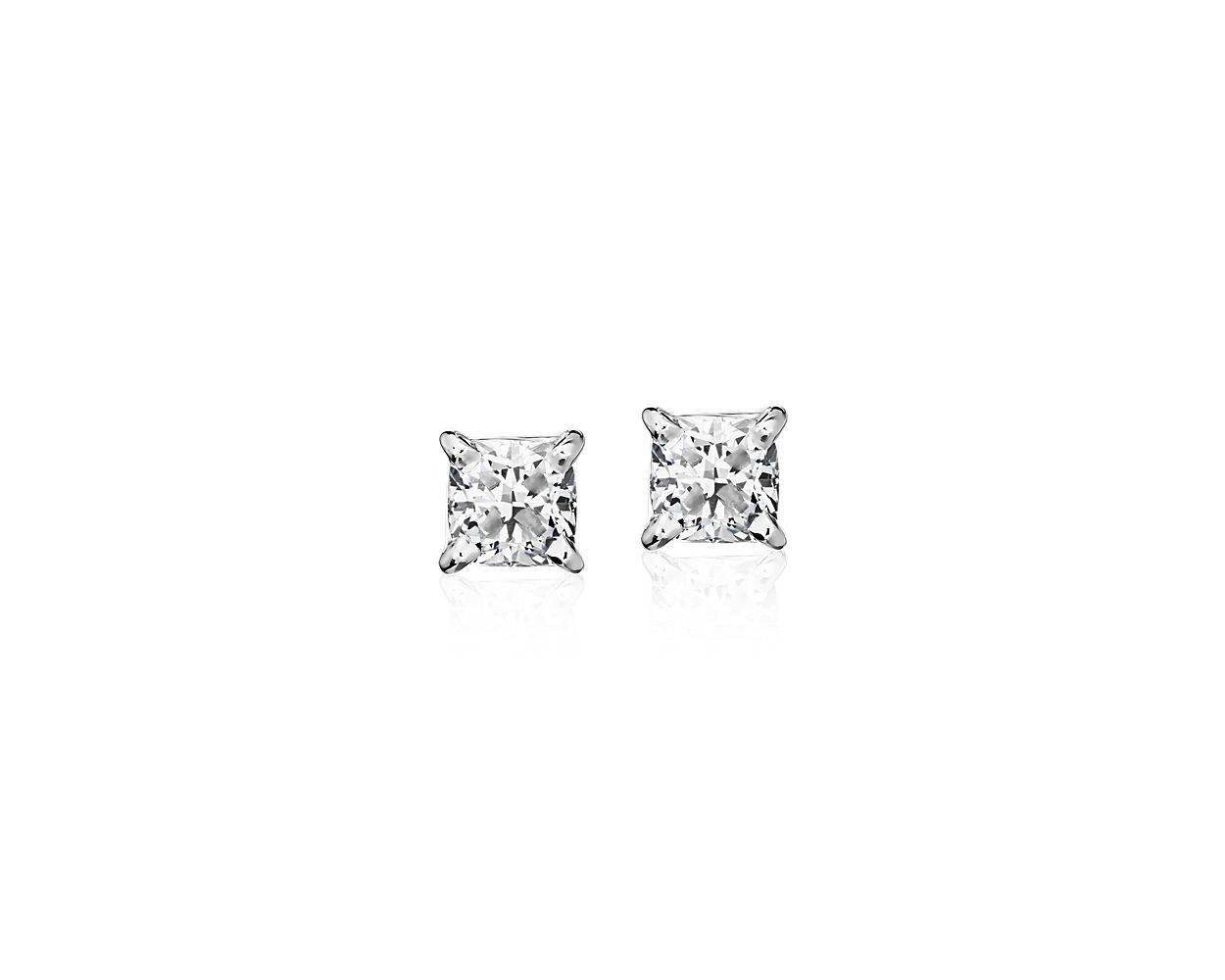 Astor CushionCut Diamond Stud Earrings in Platinum (1 1/2 ct. tw.) H