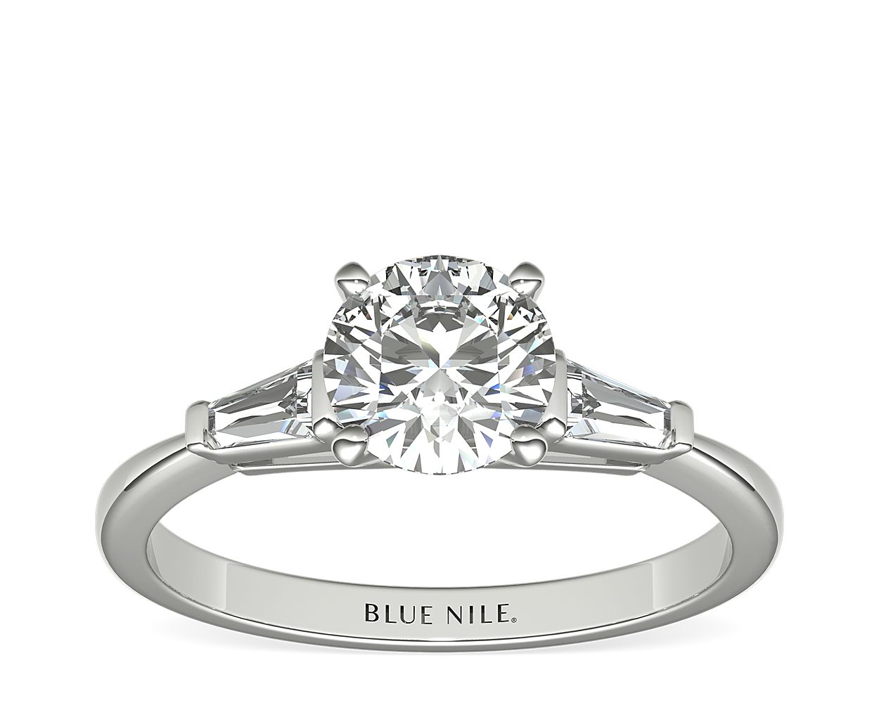 Tapered Baguette Engagement Ring - Tapered Baguette Ring - Do Amore