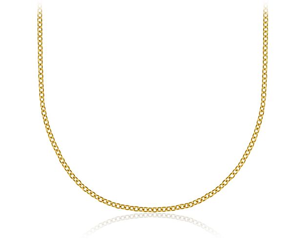 This finely made 14k yellow gold 20" cable chain is perfect to use with pendants or on its own.