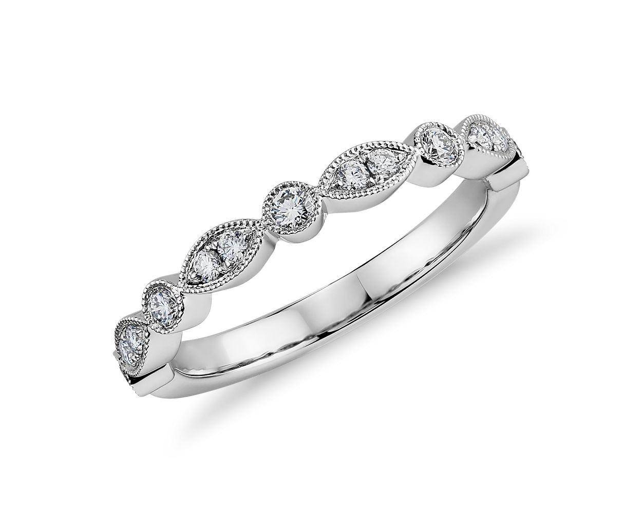 Milgrain marquise and dot clearance diamond ring