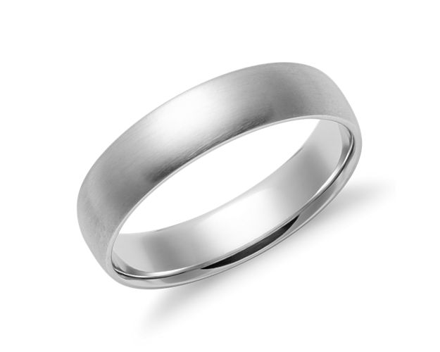 Solidify your love with this classic wedding band, crafted from rich and beautiful 14k white gold.