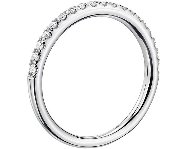 Riviera Pavé Diamond Ring in 14k White Gold (1/4 ct. tw.)