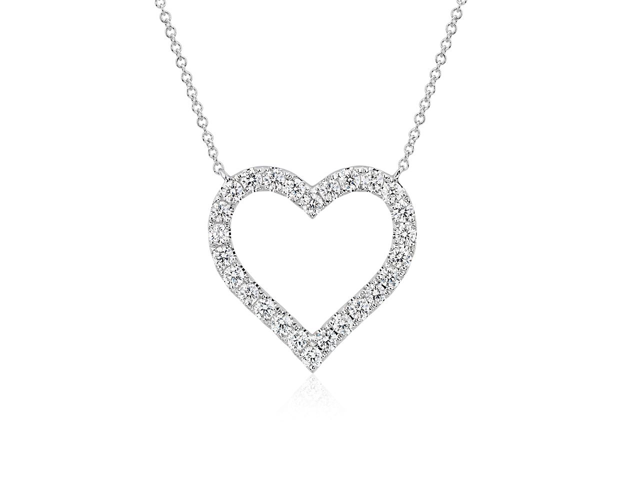 Platinum 2 Heart Pendant with Diamonds JL PT P 8089