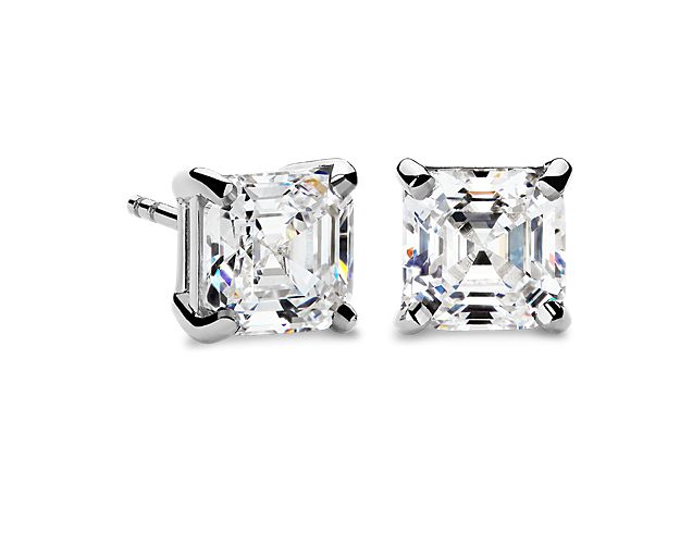 Paired for perfection, these earring settings are crafted in 14k white gold with a four prong design to complement your diamonds of choice for the ideal diamond earrings.