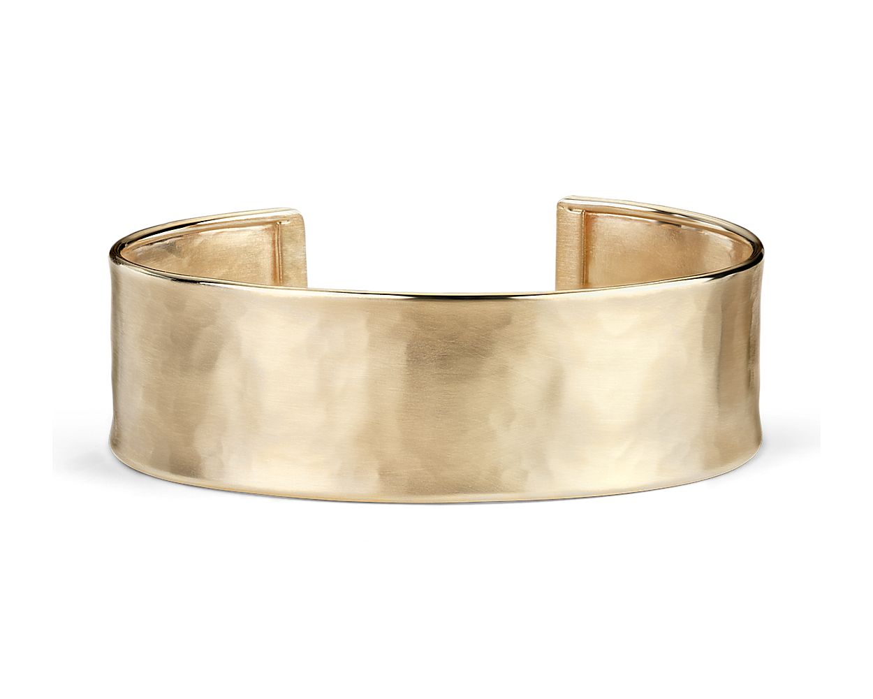 Modern Woven 14K Gold Sprung Cuff Bracelet | 7 1/8