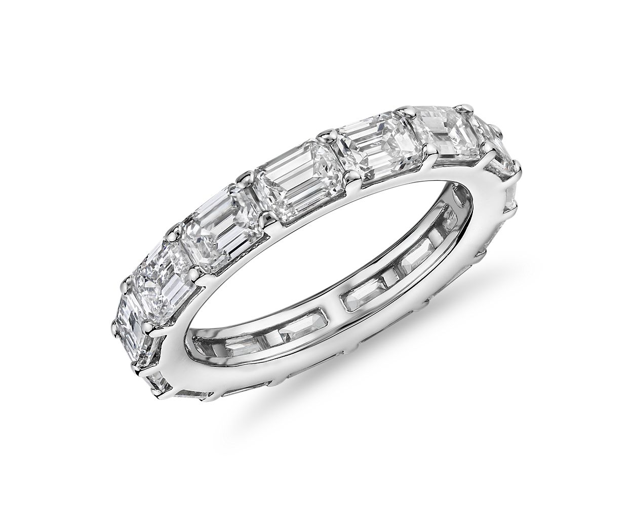 Blue nile emerald cut clearance eternity band