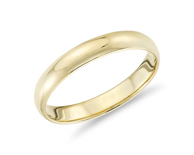 Classic Wedding Ring in 14k Yellow Gold (3mm)