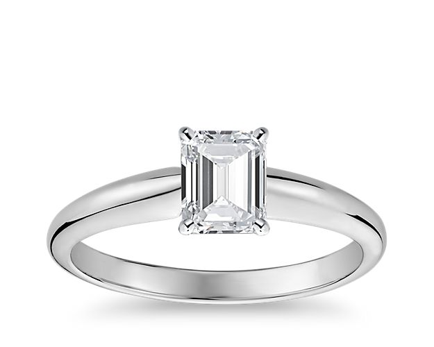 Unsure what setting she'd like best? Select the right diamond and set it on this simple and elegant band of 14k white gold. After your proposal, let her make the choice of setting style she prefers.