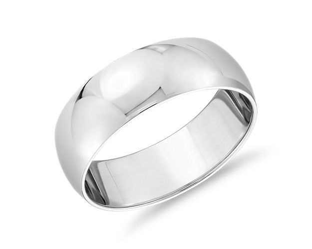 Classic Wedding Ring in 14k White Gold (7mm)