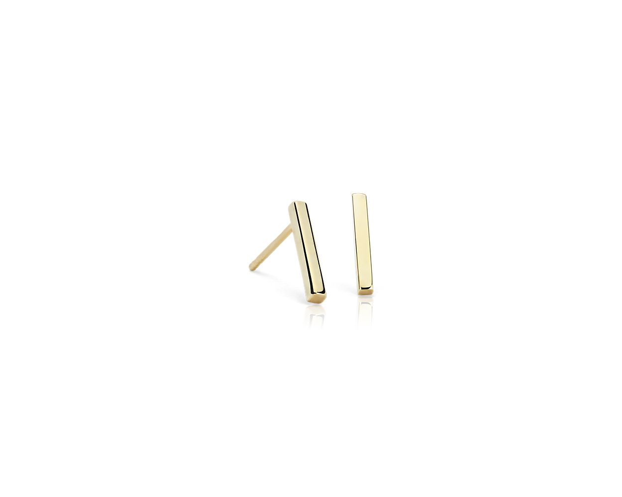 Bar Stud Earrings in 14k Yellow Gold (1.5 mm)