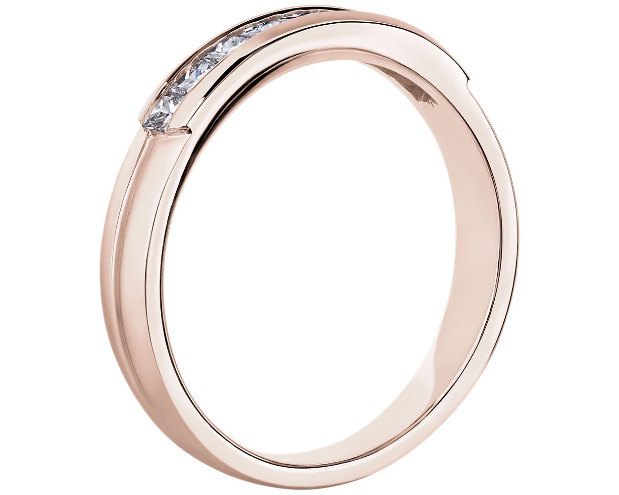 Channel Set Princess Cut Diamond Men