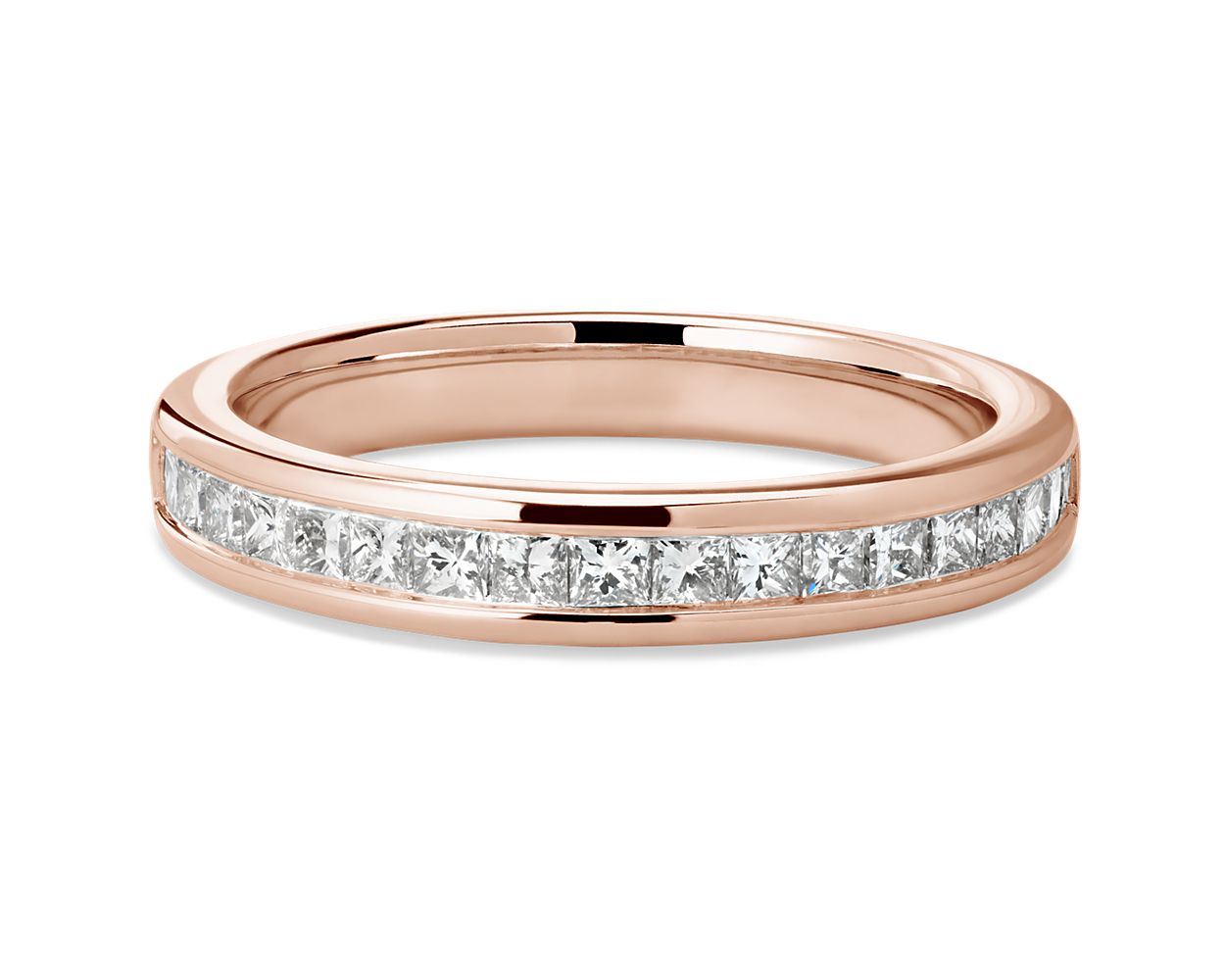 Channel Set Princess-Cut Diamond Ring in 18k Rose Gold (1/2 ct. tw.)