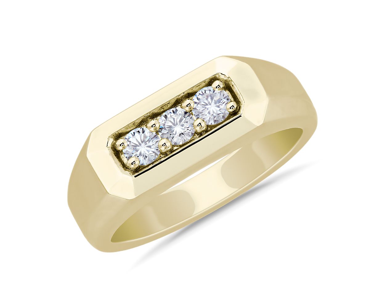 Men's Trio Diamond Band in 14k Yellow Gold (3.8 mm, 1/2 ct. tw.)