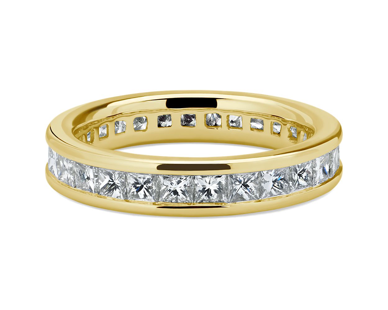 Channel Set Princess Diamond Eternity Ring in 18k Yellow Gold (2 ct. tw.)