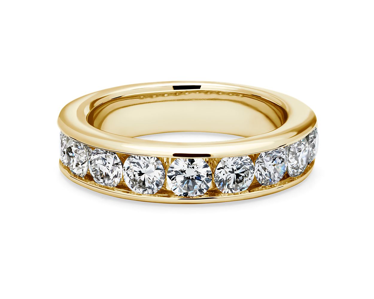 Channel Set Round Diamond Ring in 14k Yellow Gold (2 ct. tw.)