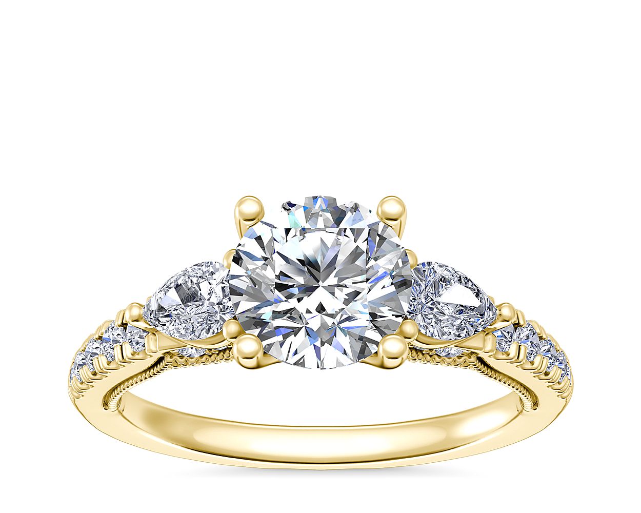 Distinctive Gem Inc. | Marie's Signature Hidden Halo with Yellow Diamonds | engagement  ring