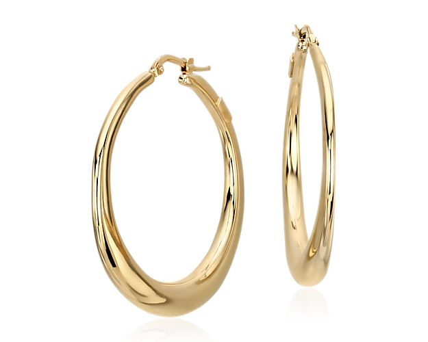Bold Hoop Earrings in 14k Italian Yellow Gold (42 mm)