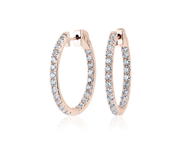 The Perfect Diamond Hoops in 14k Rose Gold (2 ct. tw.)