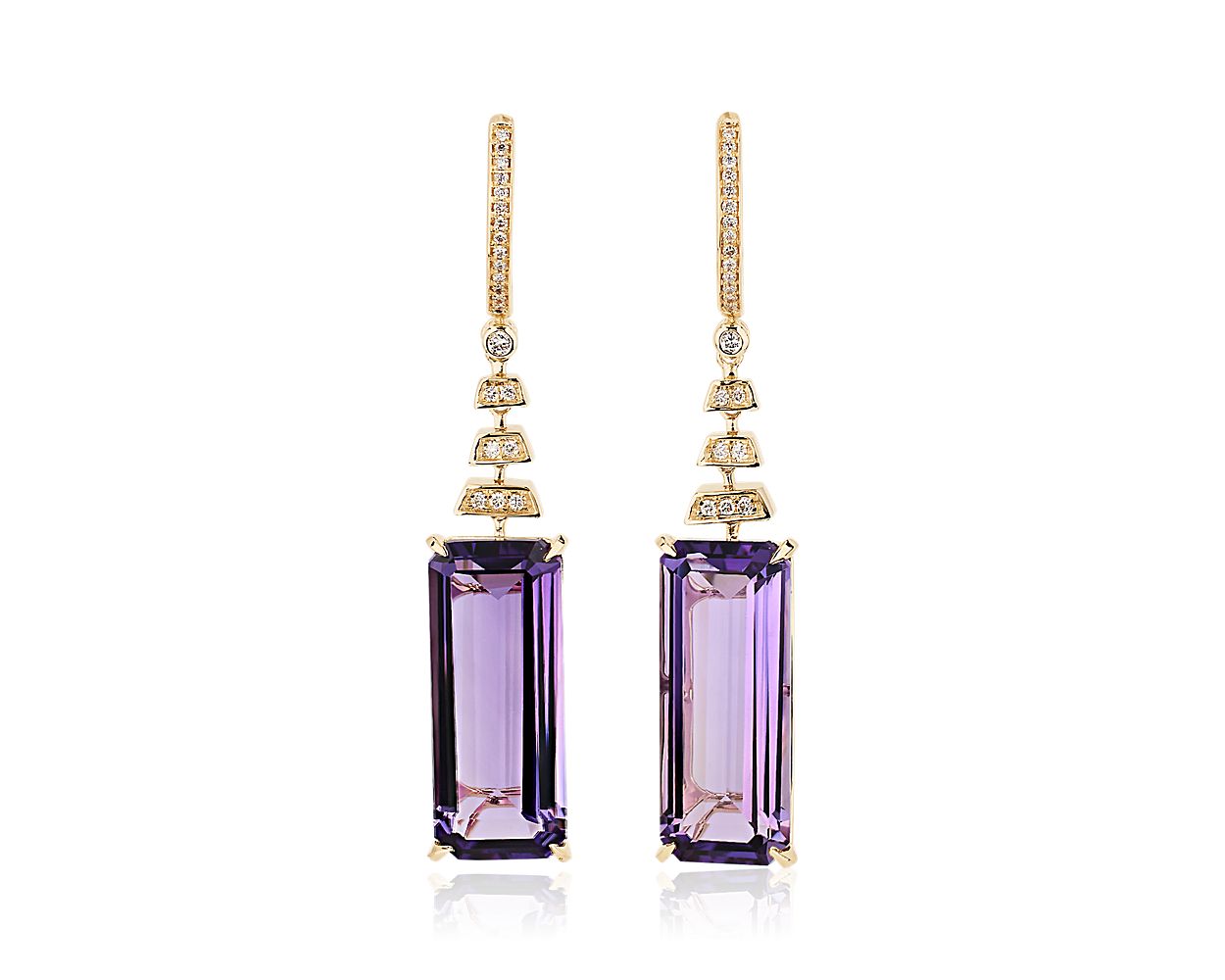 Amethyst and Tanzanite Drop Earrings | REEDS Jewelers