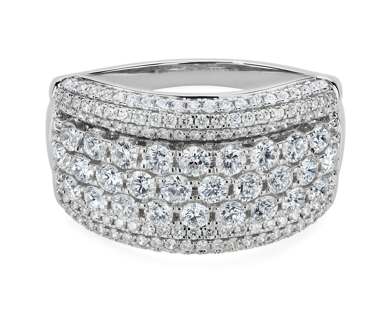 Multi-Row Diamond Ring in 14k White Gold (1 1/2 ct. tw.)