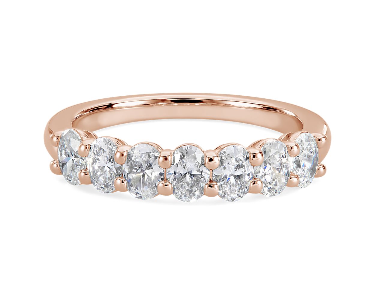 Seven Stone Oval Diamond Ring in 14k Rose Gold (1 ct. tw.)