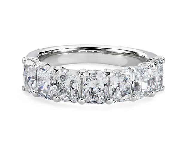 Seven Stone Radiant Diamond Ring in 14k White Gold (3 ct. tw.)