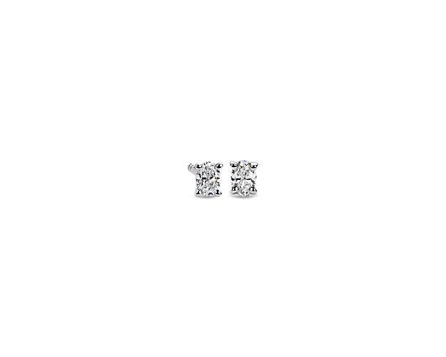 Lab Grown Diamond Oval Cut Stud Earrings in 14k White Gold (1/3 ct. tw.)