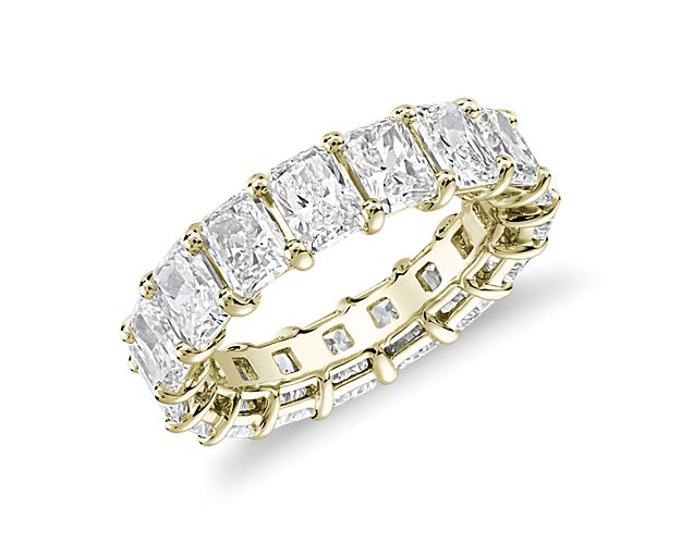 Radiant Cut Diamond Eternity Ring in 14k Yellow Gold (7 ct. tw.)