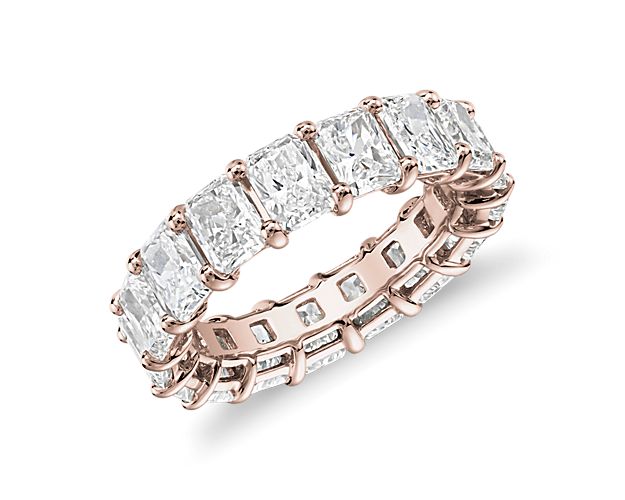 Radiant Cut Diamond Eternity Ring in 14k Rose Gold (7 ct. tw.)
