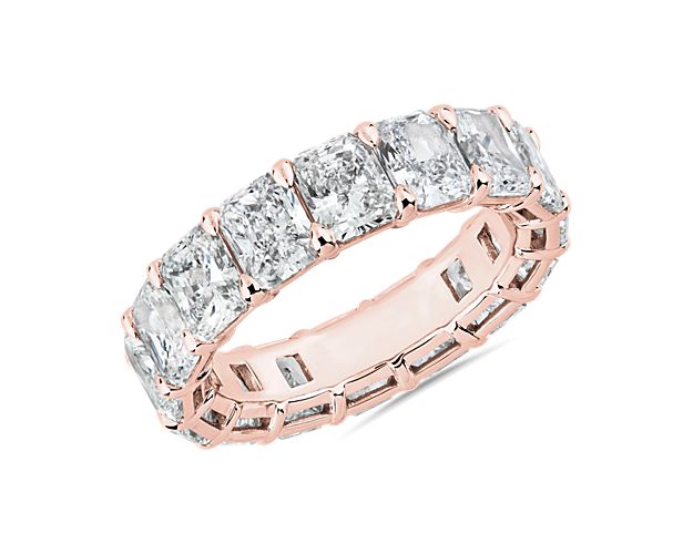 Radiant Cut Diamond Eternity Ring in 14k Rose Gold (8 ct. tw.)
