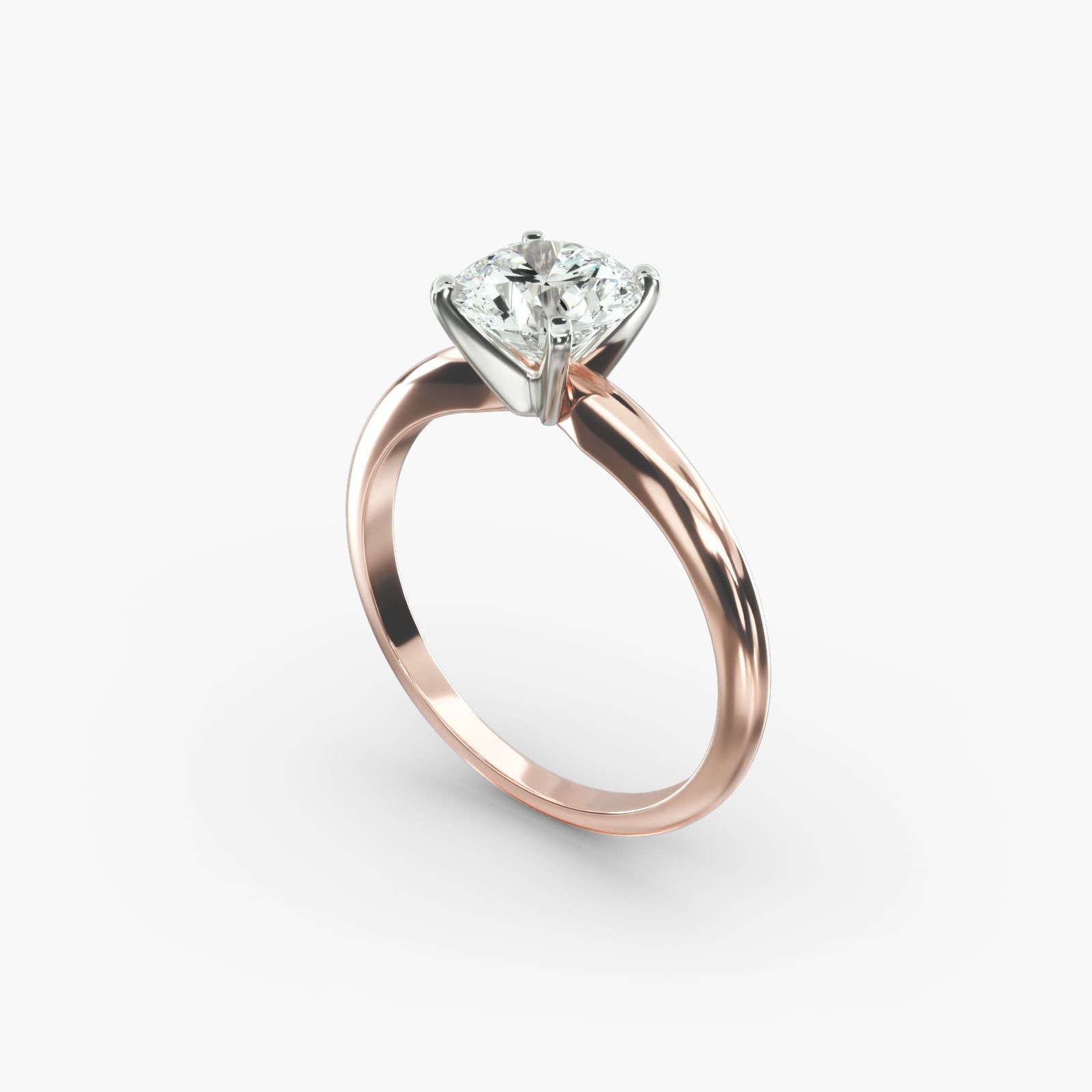 Rose gold prong setting sale