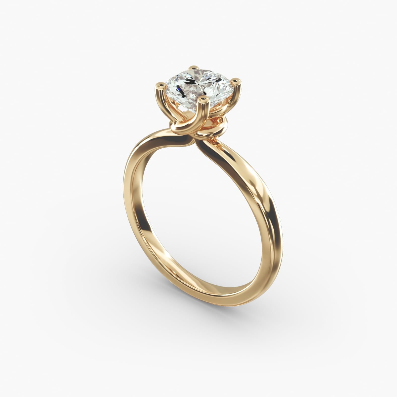 Tapered solitaire engagement ring shop