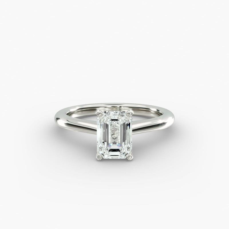Blue nile emerald cut engagement ring deals