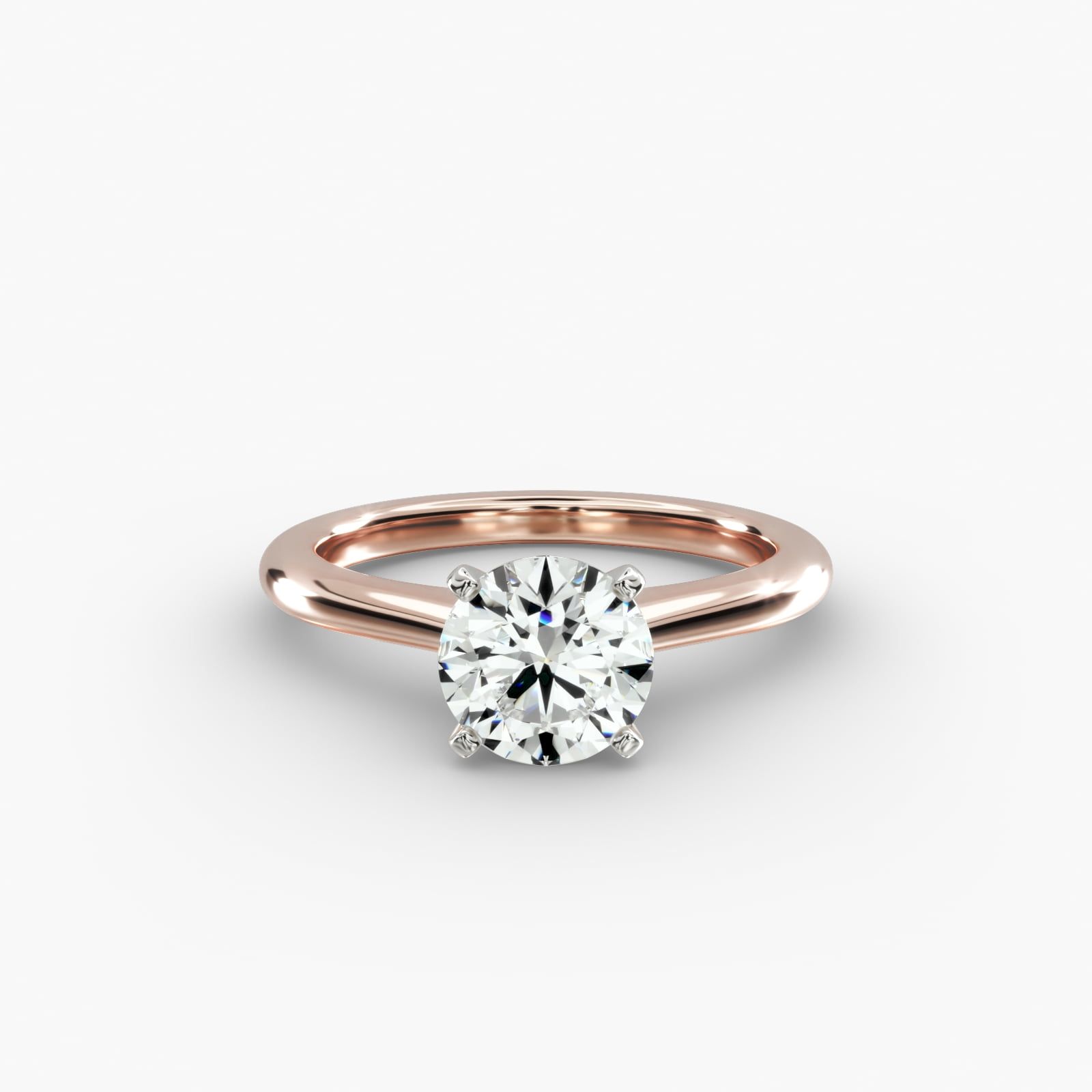 Petite Solitaire Engagement Ring in 14k Rose Gold