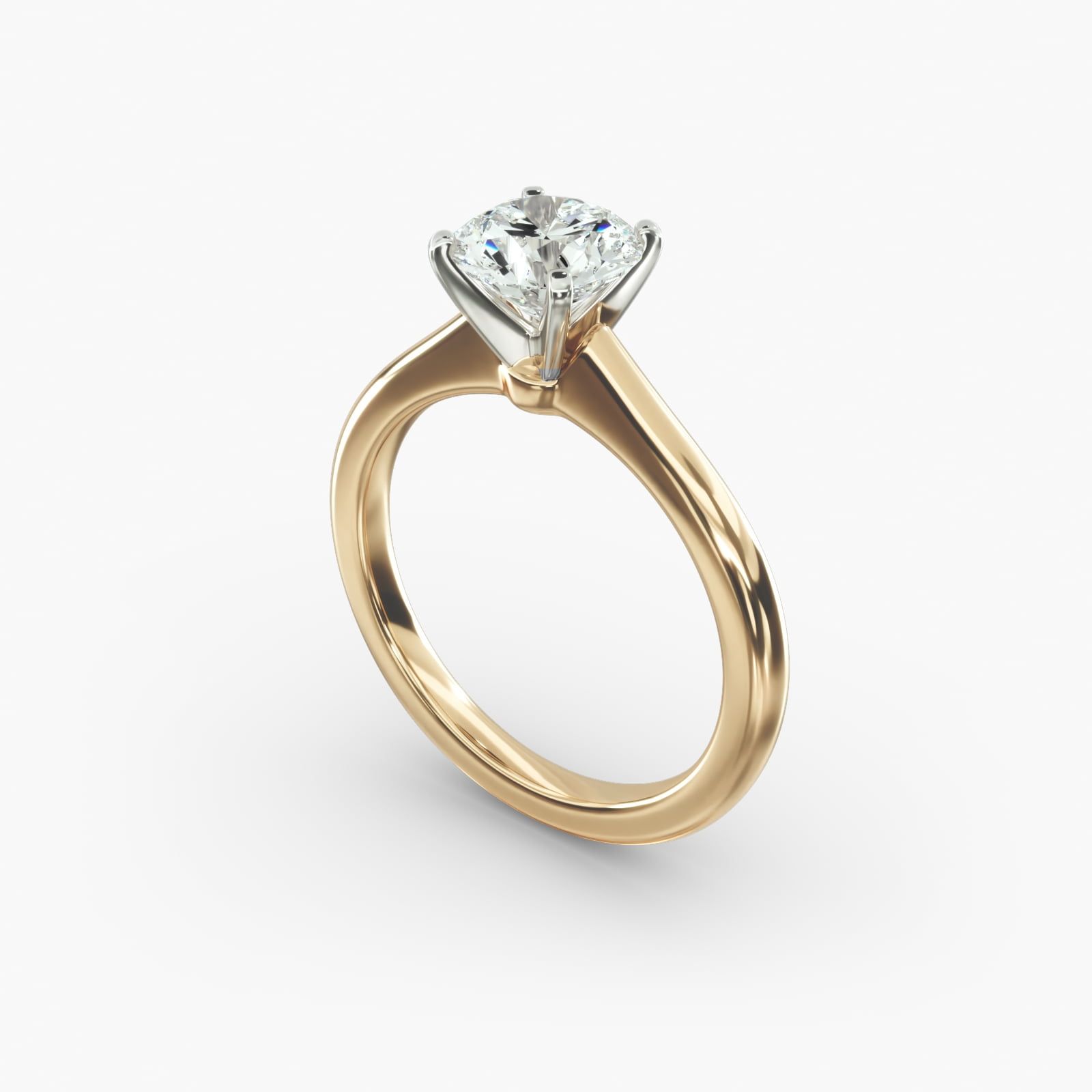 Petite Solitaire Engagement Ring in 18k Yellow Gold