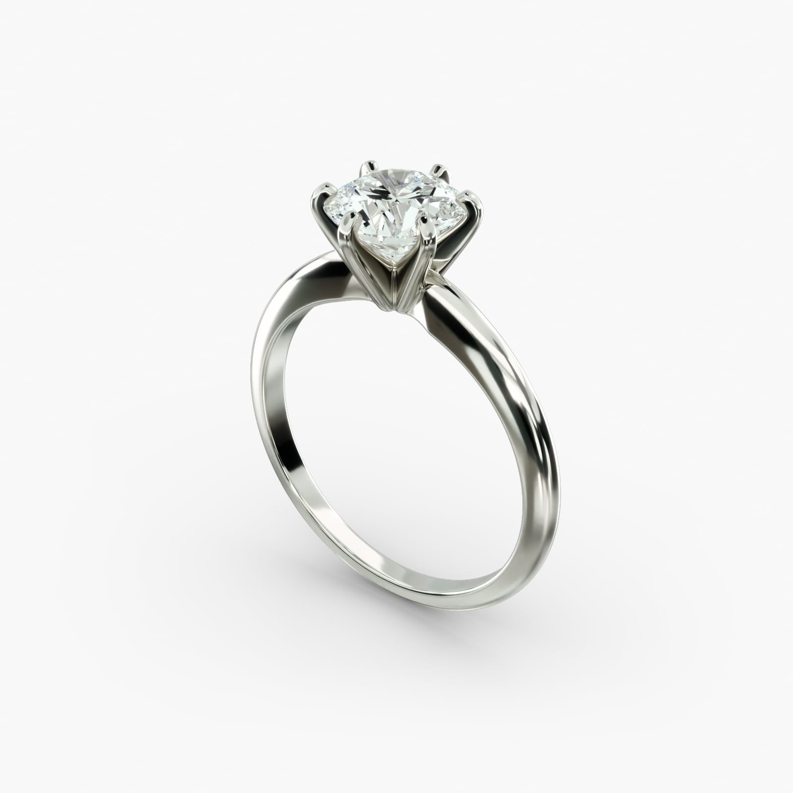 Six prong solitaire diamond ring shop