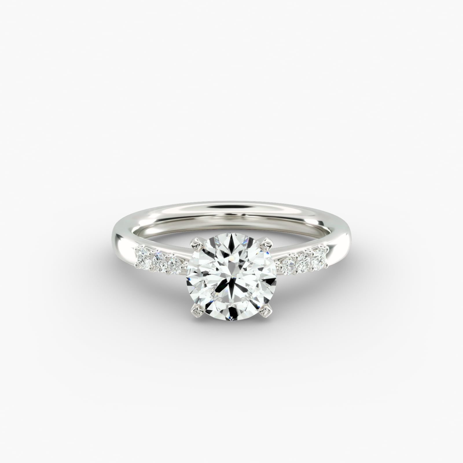 Petite Diamond Engagement Ring in 14k White Gold (1/10 ct. tw.)