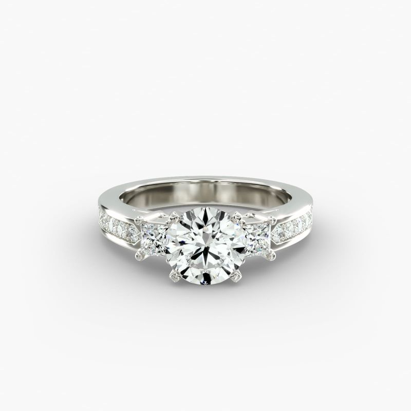 Three Stone Engagement Rings Blue Nile