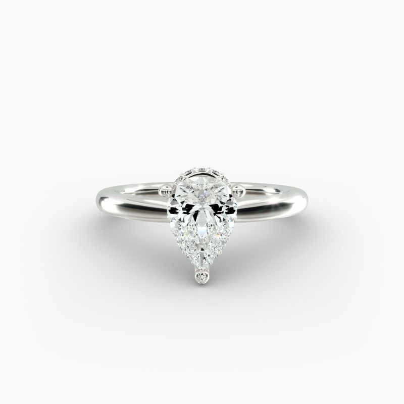 Blue nile pear engagement ring top
