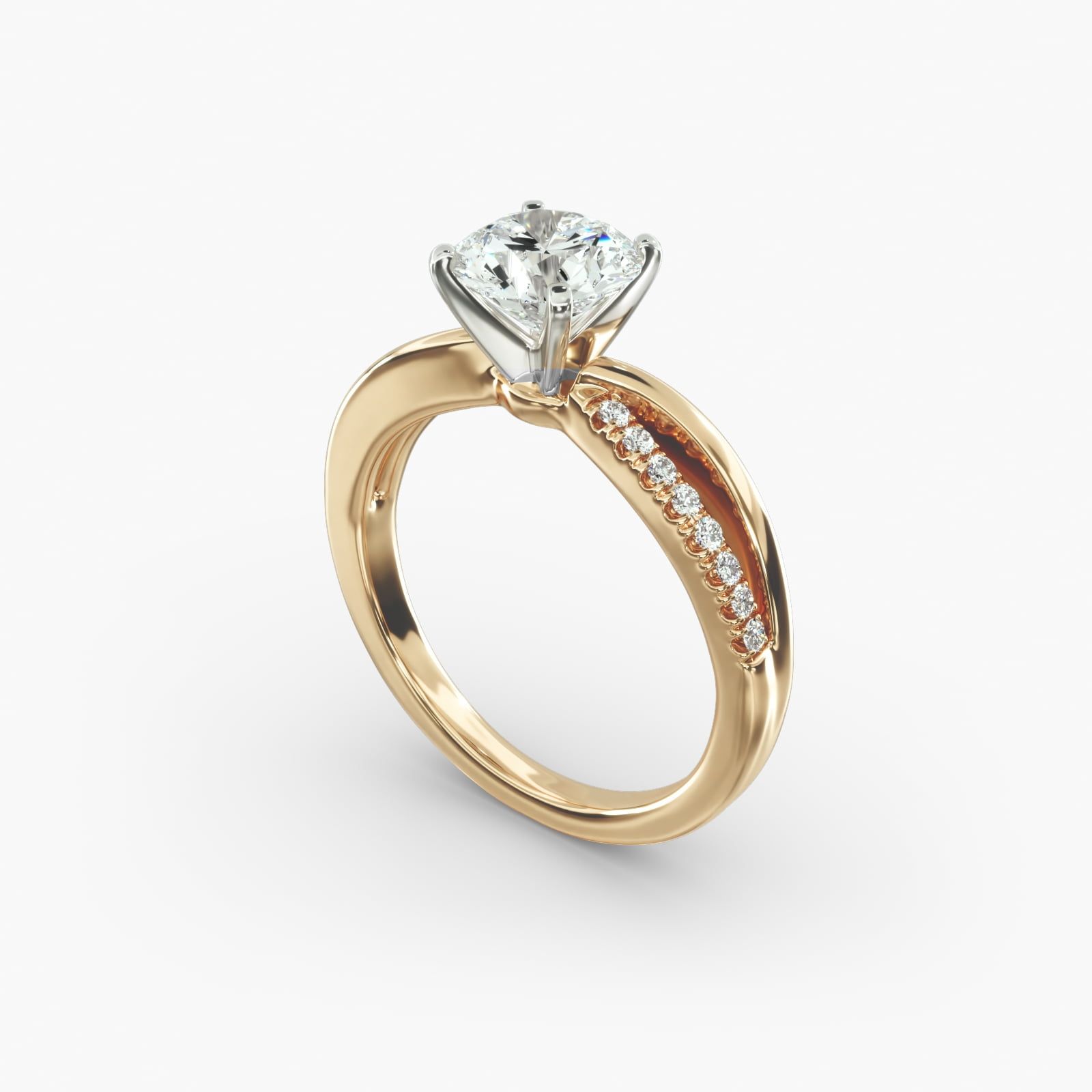 Plain engagement rings gold online