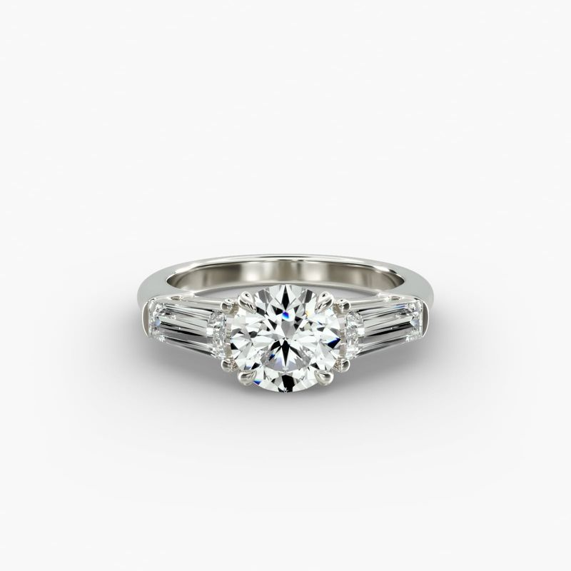 Blue nile three stone ring sale