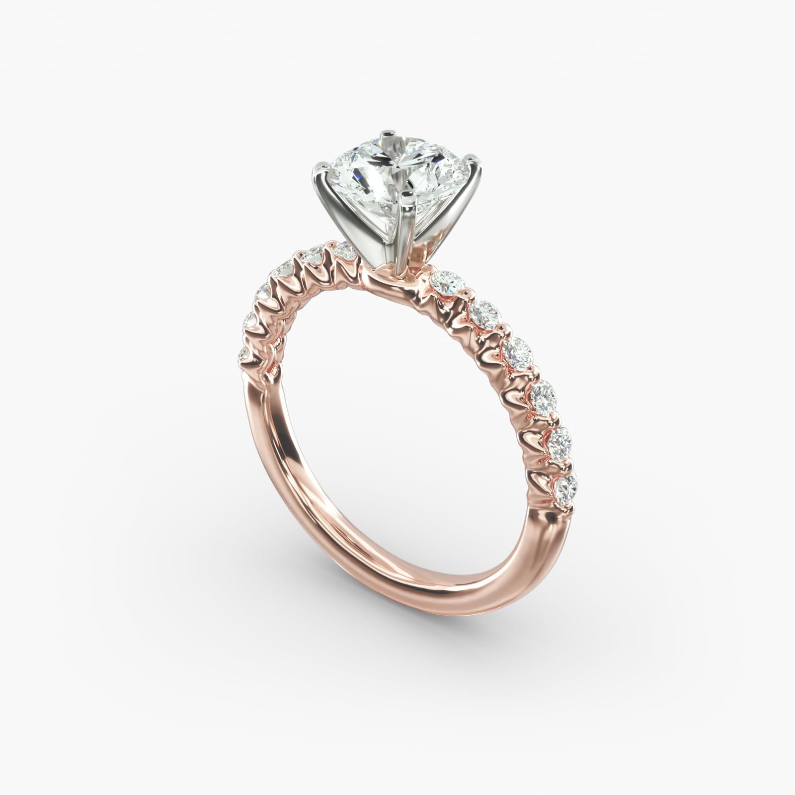 Blue nile rose gold engagement ring on sale